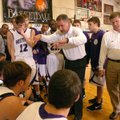 WINNING COMBINATION - Longtime Fayetteville coach Barry Gebhart, center, and assistant coach Kyle Ad...