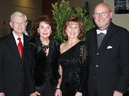 
                               
                                  Photo by Carin Schoppmeyer&mdash;
                               
                           
                           Friends of Bernice Committee chairwoman Linda Hankins, second from right, enjoys the Jones Center fundraiser with Frank and Sue Merritt, from left, and Lynn Dellinger.
