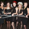 Volunteer Candy Girls Alyson Parsons, from left, Natalie Culberson, Mikaila Wilson, Ashley Shelton, ...