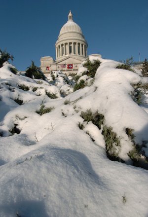 The state Capitol on Tuesday morning in the sunshine.