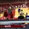The scene at Bud Walton Arena during Arkansas and LSU's shootaround before the game Wednesday.