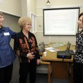 Eliseia Arnold, right, and Elaine Casey, left, both board members for the Christian Women’s Job Corp...