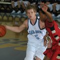Springdale Har-Ber’s Matt Bradley brings the ball down the court as he is pressed by Fort Smith Nort...