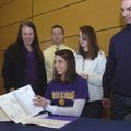  Rogers Heritage’s Emily Black 
signs a national letter of intent Tuesday at the high school to pla...