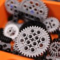 The parts used to make robots come from a plastic building block kit with all the parts needed to ma...