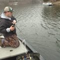 STAFF PHOTOS FLIP PUTTHOFF 
Cold water didn’t prevent Robbie Towner of Anderson, Mo., from catching...