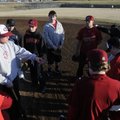 STAFF PHOTO ANTHONY REYES 
Springdale baseball coach Billy Ray Rutledge talks to his team before st...