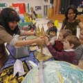 SEE THE WORLD - Ashra Vina, left, and Petra Kristi Mulyani, both from Indonesia, share their culture...
