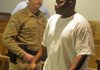 Avery Scott, right, prepares Feb. 26 to serve seven years of a 15-year sentence for second-degree sexual assault.