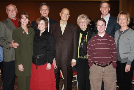 
                               
                                  Photo by Carin Schoppmeyer&mdash;
                               
                           
                           Life Styles Inc. Buell Distinguished Service Award recipient Blair Johanson, second from right, is joined by his family at the group’s Celebration Luncheon on Wednesday. From right, they are wife Ann Johanson, son Steven Johanson, parents Shirley and Dick Johanson, brother and sister-inlaw Bruce and Debbie Johanson and sister and brother-in-law Kathy and Jim Webster. 