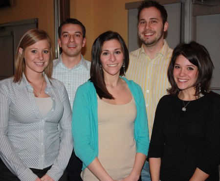 
                               
                                  Photo by Carin Schoppmeyer&mdash;
                               
                           
                           Jennifer Whaling, from left, Kris Kimbro, Kim Harris, Tyler Emerson and Rachel Buldini gather for Generation Give on Tuesday afternoon.
