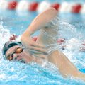 STAFF PHOTOS ANDY SHUPE 
Bentonville junior Pearson Gean competes in the 100-yard freestyle during ...