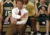    Alma boys basketball coach Stan Flenor during their game against Siloam Springs in Siloam Springs.
