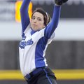 Rogers pitcher Lauren Smith delivers a pitch during the Lady Mounties’ game Tuesday against Pea Ridg...