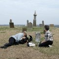 Abby Burnett, an author and cemetery researcher from Kingston, and cinematographer Hop Litzwire spen...