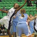 Fayetteville’s Sydney Conley stretches for a rebound during the Lady Bulldogs’ Class 7A State Tourna...