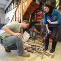 BURIED TREASURE - Josh Bowen, left, Fayetteville Parks and Recreation Division maintenance superviso...