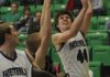 Fayetteville’s Colton Primm takes a shot Thursday against Springdale High during a quarterfinal game of the Class 7A State Tournament in Clair Bates Arena in Van Buren.