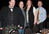 Scotch Master Robert Sickler, from left, is joined by Paul and Kim Crawford and Rod Garrison at the Feb. 25 Scotch Tasting at Walton Arts Center.