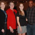 Janet Harney, second from left, joins Dance Coalition board members Debby Weiser, left, and Eric Sim...
