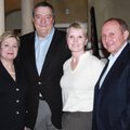 Fayetteville Public Education Foundation supporters Sara and Jeff Koenig, from left, and Judy and Ja...