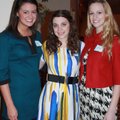 Dance Coalition volunteers Melissa Gramlich, from left, Meghan Ashworth and Allison Combs help with ...