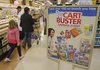 A sign promotes products for sale in a Kroger Co. supermarket on Friday in Cincinnati.