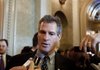  Sen. Scott Brown, R-Mass. talks to reporters on Capitol Hill in Washington, Tuesday, March 9, 2010, before attending the weekly caucus luncheons. 