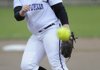 Fayetteville’s Megan Newberry delivers a pitch against Greenwood on Wednesday in Fayetteville.
