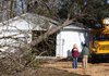 Storm damage along Sunnybrook Road west of Benton in Saline County Thursday morning.