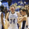 Fayetteville players react after the Lady Bulldogs dropped a 51-46 decision in double overtime to No...