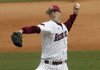 University of Arkansas pitcher Drew Smyly fires a pitch in the first inning of Saturdays game at Baum Stadium in Fayetteville.