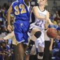 Fayetteville guard Sierra Shipley, right, loses control of the ball as North Little Rock’s Lexus Wil...