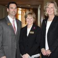 Susan G. Komen Ozark Executive Director Alison Levin, center, stands with 2010 Race for the Cure Cha...