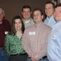 Members of Are You Smarter Than a Hog? first-place winners, the Einswines, are Dave Bercan, from lef...