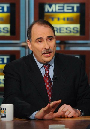  In this image released by NBC David Axelrod, President Barack Obama's top political adviser, is interviewed on NBC's Meet the Press in Washington Sunday, March 14, 2010. Axelrod said Sunday that lobbyists are gathering on Capitol Hill "like locusts" to try to derail health care legislation, that passage will be a struggle, but that he's confident the overhaul will soon become law.  NO ARCHIVES. NO SALES