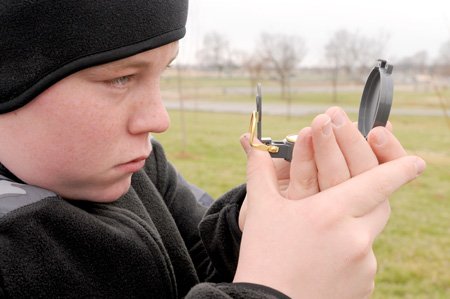 Kelly Lange, 13, takes a ...