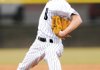 Bentonville starter Josh Bonds delivers a pitch during the Tigers’ game Wednesday against Siloam Springs in the Best Sports Classic at the Tiger Athletic Complex in Bentonville. The Tigers will return to action at 4:30 p.m. Tuesday against Fort Smith Southside in Bentonville.