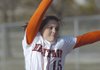 Jessica Vazquez delivers a pitch during Tuesday’s game for Rogers Heritage against Bentonville. 