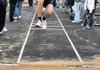 Bentonville’s Tyler Trudo competes in the triple jump during the 2009 Mountie Relays.