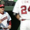 Arkansas Coach Dave Van Horn, left, leads the Razorbacks to a tough opening series in the SEC this w...