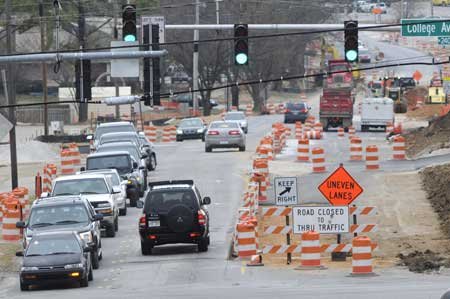 Traffic is congested Wednesday on ...