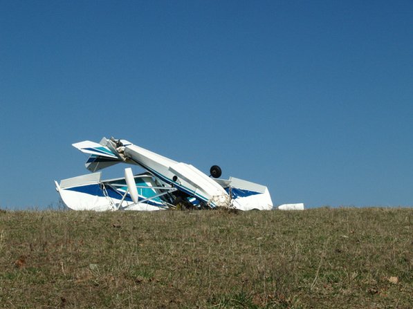 
                               
                                  Photo by Jon Schleuss&mdash;
                               
                           
                            An amphibian aircraft crashed near the Huntsville airport at 1:00p.m. Thursday. 