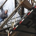 TRAINING TOWER - Don Lawson with the Siloam Springs and Gallatin Fire Departments climbs a two-story...
