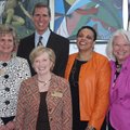  New Director of Crystal Bridges 
Museum of American Art Don Bacigalupi, second from left, and Asso...