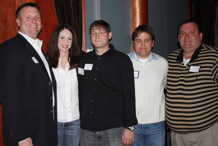 
                               
                                  Photo by Carin Schoppmeyer&mdash;
                               
                           
                            Court Appointed Special Advocates supporters Martin Swope, from left, Julie and Riley Shearin, Shawn Graves and Carl Sandlin gather at the Construction Bash on March 13.
