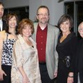 Greg Blahut and Walnut Farm Montessori School Director Judy Dunn, from left, visit with Jennifer and...
