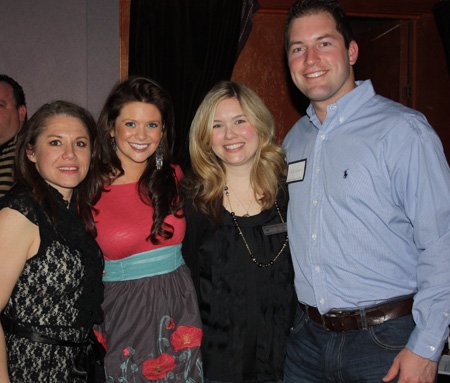 
                               
                                  Photo by Carin Schoppmeyer&mdash;
                               
                           
                           CASA Executive Director Crystal Vickmark, from left, Development Director Shea Renfroe, Construction Bash chairwoman Glenda Graves and Nick Nabholz visit at the March 13 fundraiser.