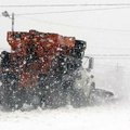  Arkansas Democrat-Gazette/DAVID GOTTSCHALK

Large snow flakes are visible as a snow plow heads no...