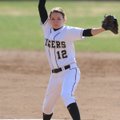 Bentonville’s Kaisha Arnold delivers a pitch during the Lady Tigers’ 6-5 loss to Farmington on March...
